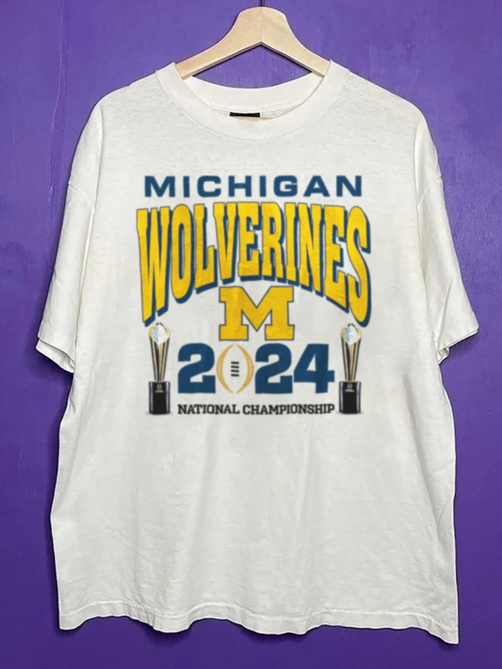 2024 University of Michigan Wolverines National Championship Football Shirt